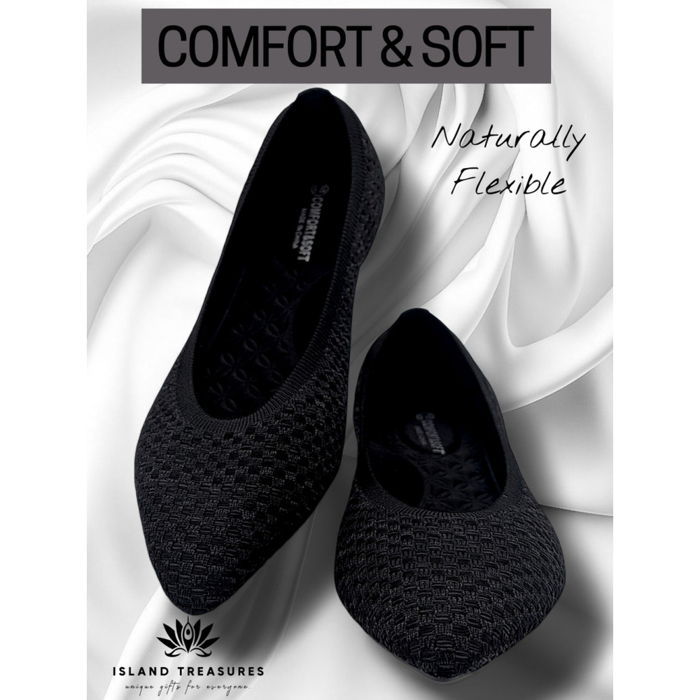 Brand: COMFORT & SOFT Color: Black Size: US 7 / EU 37.5 Material: Woven...